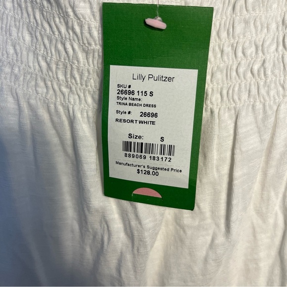 NEW Lilly Pulitzer Womens White Trina Beach Off the Shoulder Shift Dress Small - Picture 8 of 10